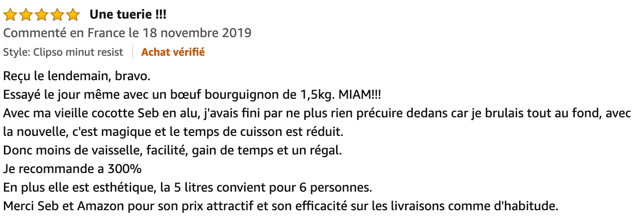 SEB Cocotte-minute 5L CLIPSOMINUT' Ultra resist effet pierre pas cher 